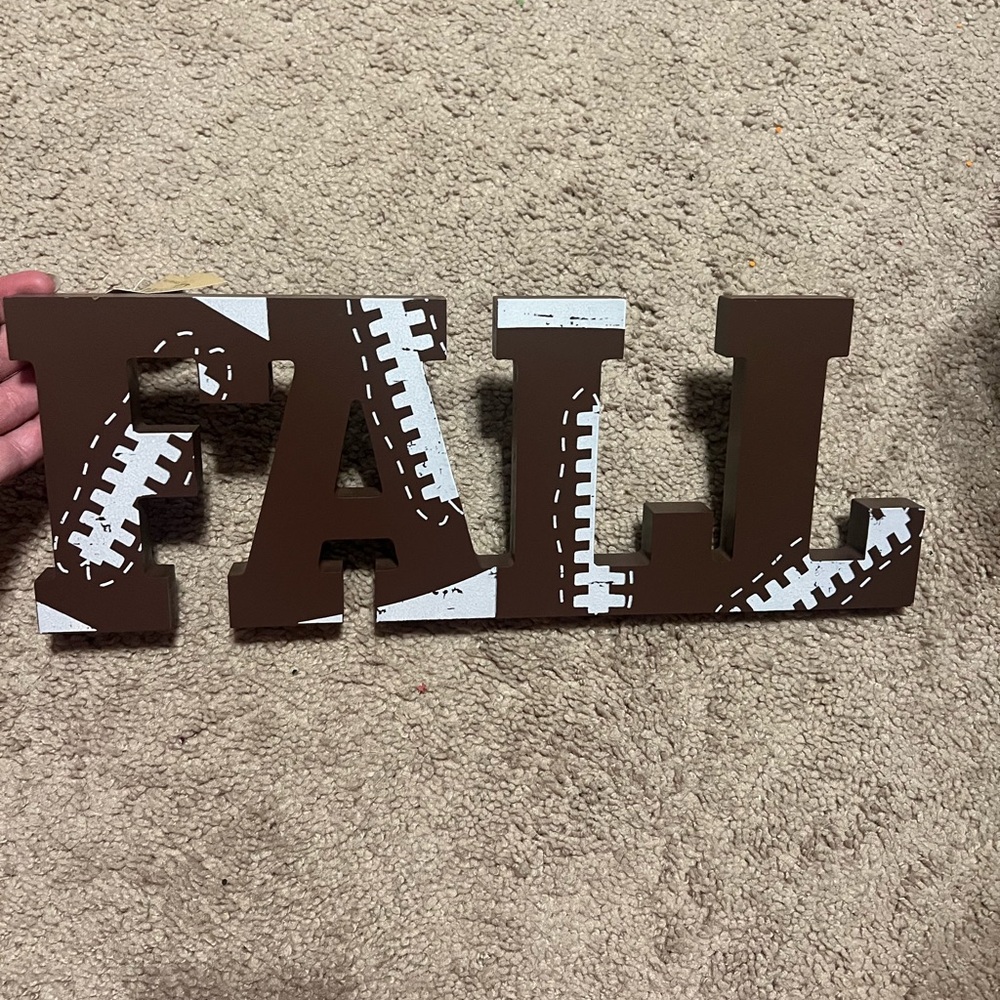 Fall Football Wooden sign